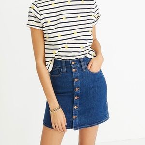 Madewell Stretch Denim Straight Mini Skirt